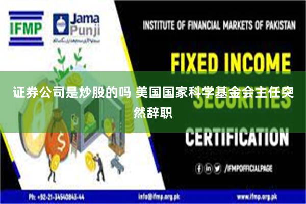 证券公司是炒股的吗 美国国家科学基金会主任突然辞职