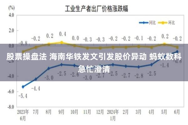 股票操盘法 海南华铁发文引发股价异动 蚂蚁数科急忙澄清