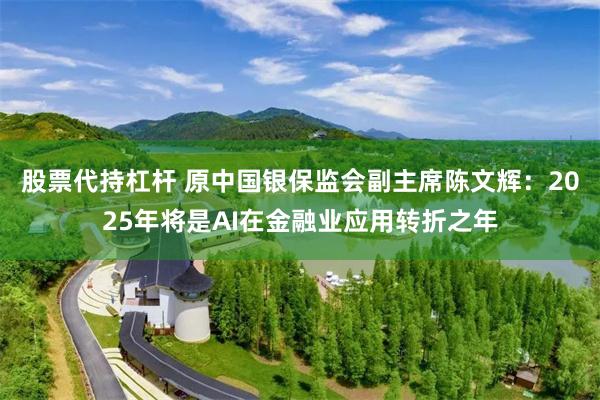 股票代持杠杆 原中国银保监会副主席陈文辉：2025年将是AI